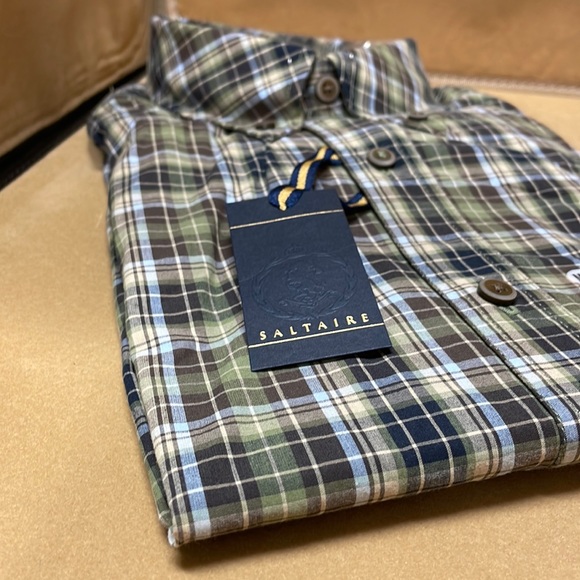 Saltaite Mens Long sleeve button down woven shirts - Picture 2 of 7